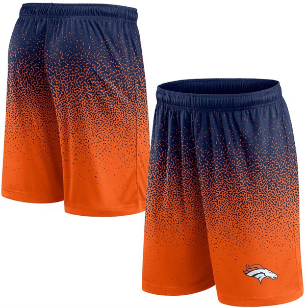 Men's Denver Broncos Navy/Orange Ombre Shorts Men's Denver Broncos Navy/Orange Ombre Shorts
